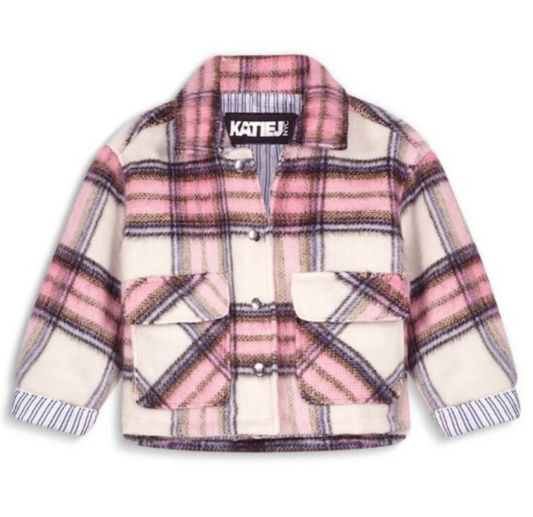 JACKIE SHACKET IN IVORY/PINK PLAID