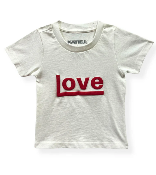 LOVE TEE IN VINTAGE WHITE